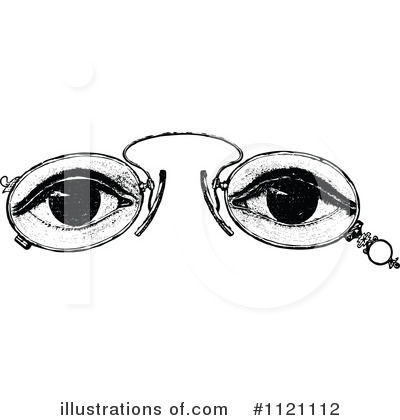 Royalty-Free (RF) Eyeglasses Clipart Illustration by Prawny Vintage - Stock Sample #1121112