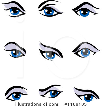 Royalty-Free (RF) Eyes Clipart Illustration by Vector Tradition SM - Stock Sample #1108105