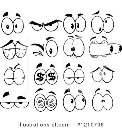 Royalty-Free (RF) Eyes Clipart Illustration by Hit Toon - Stock Sample #1210706