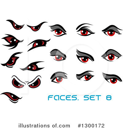 Royalty-Free (RF) Eyes Clipart Illustration by Vector Tradition SM - Stock Sample #1300172
