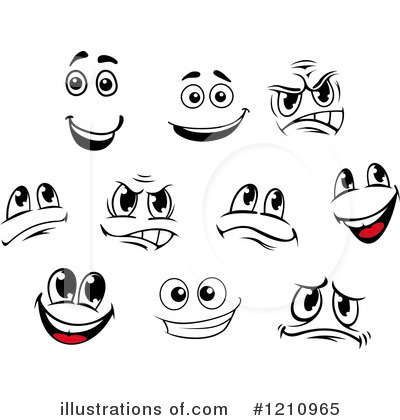 Royalty-Free (RF) Face Clipart Illustration by Vector Tradition SM - Stock Sample #1210965