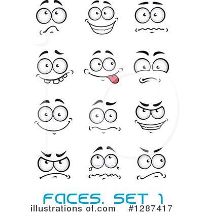 Royalty-Free (RF) Face Clipart Illustration by Vector Tradition SM - Stock Sample #1287417