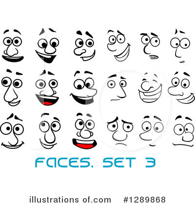 Royalty-Free (RF) Face Clipart Illustration by Vector Tradition SM - Stock Sample #1289868