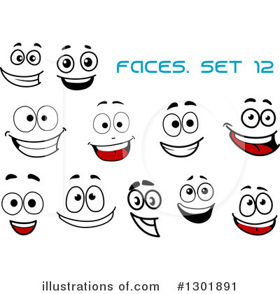 Royalty-Free (RF) Face Clipart Illustration by Vector Tradition SM - Stock Sample #1301891