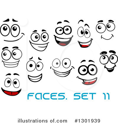 Royalty-Free (RF) Face Clipart Illustration by Vector Tradition SM - Stock Sample #1301939