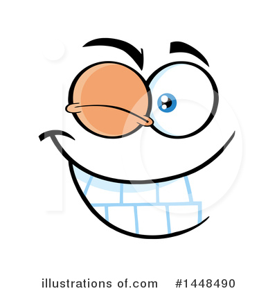 Royalty-Free (RF) Face Clipart Illustration by Hit Toon - Stock Sample #1448490