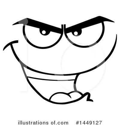 Royalty-Free (RF) Face Clipart Illustration by Hit Toon - Stock Sample #1449127