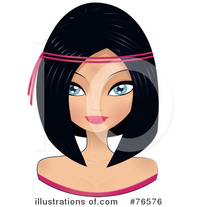 Royalty-Free (RF) Face Clipart Illustration by Melisende Vector - Stock Sample #76576