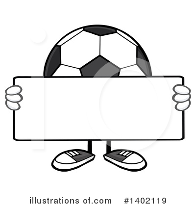 Royalty-Free (RF) Faceless Soccer Ball Clipart Illustration by Hit Toon - Stock Sample #1402119