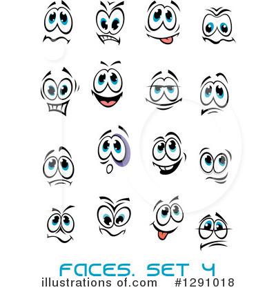 Royalty-Free (RF) Faces Clipart Illustration by Vector Tradition SM - Stock Sample #1291018