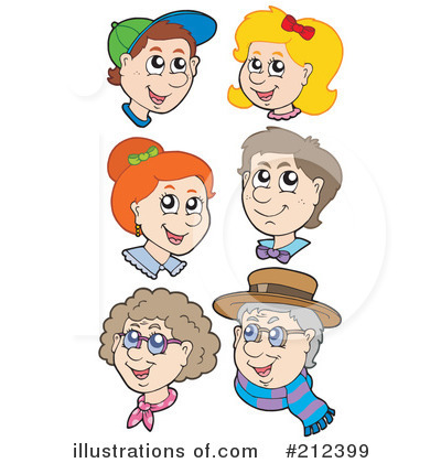 Royalty-Free (RF) Faces Clipart Illustration by visekart - Stock Sample #212399
