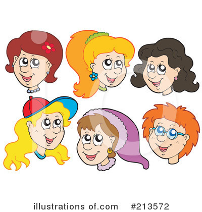 Royalty-Free (RF) Faces Clipart Illustration by visekart - Stock Sample #213572