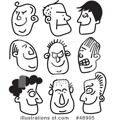 Royalty-Free (RF) Faces Clipart Illustration by Prawny - Stock Sample #48905