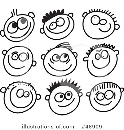 Royalty-Free (RF) Faces Clipart Illustration by Prawny - Stock Sample #48909