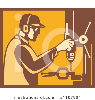 Drill Press Clipart #1107804 by patrimonio