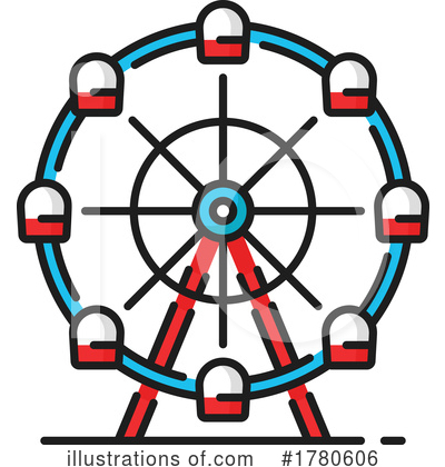 Ferris Wheel Clipart #1780606 by Vector Tradition SM