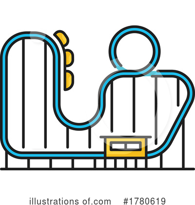 Roller Coaster Clipart #1780619 by Vector Tradition SM
