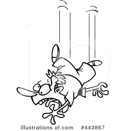 Royalty-Free (RF) Falling Clipart Illustration by toonaday - Stock Sample #443867