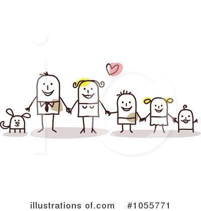 Royalty-Free (RF) Family Clipart Illustration by NL shop - Stock Sample #1055771