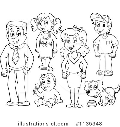 Royalty-Free (RF) Family Clipart Illustration by visekart - Stock Sample #1135348