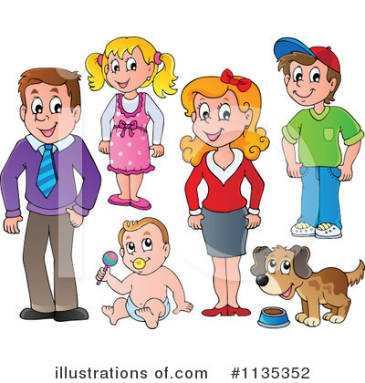Royalty-Free (RF) Family Clipart Illustration by visekart - Stock Sample #1135352