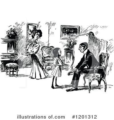 Royalty-Free (RF) Family Clipart Illustration by Prawny Vintage - Stock Sample #1201312