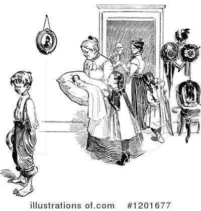 Royalty-Free (RF) Family Clipart Illustration by Prawny Vintage - Stock Sample #1201677