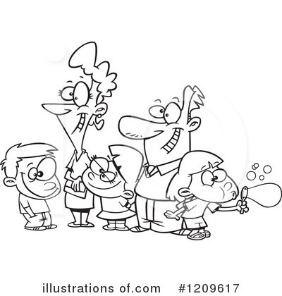 Royalty-Free (RF) Family Clipart Illustration by toonaday - Stock Sample #1209617