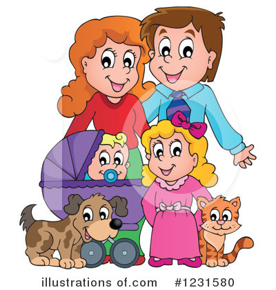 Royalty-Free (RF) Family Clipart Illustration by visekart - Stock Sample #1231580