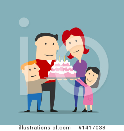 Birthday Cake Clipart #1417038 by Vector Tradition SM