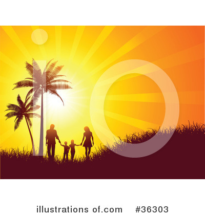 Tropical Sunset Clipart #36303 by KJ Pargeter