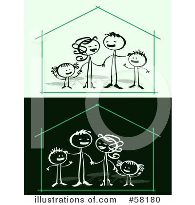 Royalty-Free (RF) Family Clipart Illustration by NL shop - Stock Sample #58180