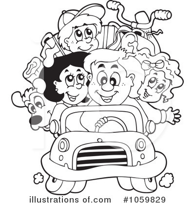Royalty-Free (RF) Family Vacation Clipart Illustration by visekart - Stock Sample #1059829