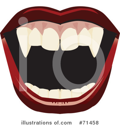 Vampire Fangs Clipart #71458 by Dennis Holmes Designs