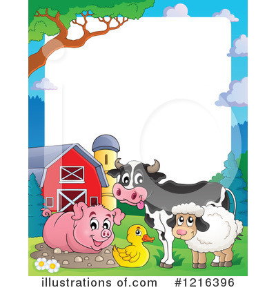 Royalty-Free (RF) Farm Animal Clipart Illustration by visekart - Stock Sample #1216396