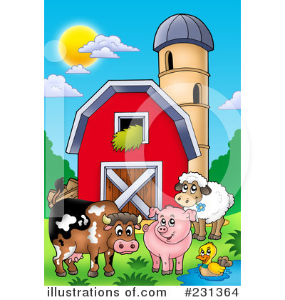 Royalty-Free (RF) Farm Animal Clipart Illustration by visekart - Stock Sample #231364