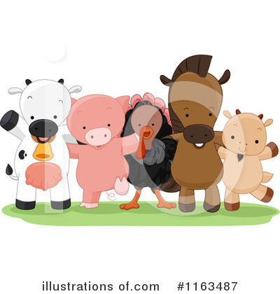 Royalty-Free (RF) Farm Animals Clipart Illustration by BNP Design Studio - Stock Sample #1163487