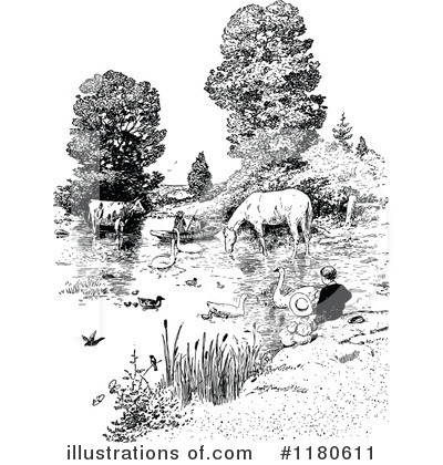 Royalty-Free (RF) Farm Animals Clipart Illustration by Prawny Vintage - Stock Sample #1180611