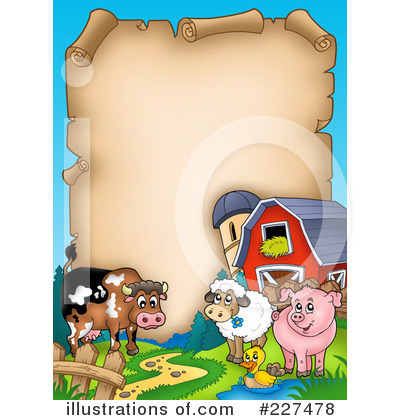 Royalty-Free (RF) Farm Animals Clipart Illustration by visekart - Stock Sample #227478