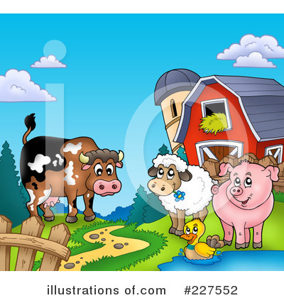 Royalty-Free (RF) Farm Animals Clipart Illustration by visekart - Stock Sample #227552