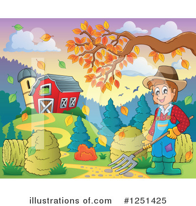 Royalty-Free (RF) Farm Clipart Illustration by visekart - Stock Sample #1251425