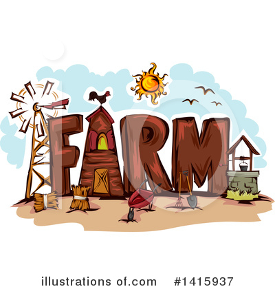 Royalty-Free (RF) Farm Clipart Illustration by BNP Design Studio - Stock Sample #1415937