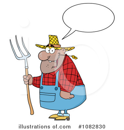 Royalty-Free (RF) Farmer Clipart Illustration by Hit Toon - Stock Sample #1082830