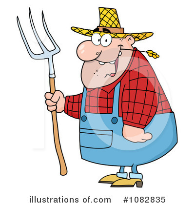 Royalty-Free (RF) Farmer Clipart Illustration by Hit Toon - Stock Sample #1082835