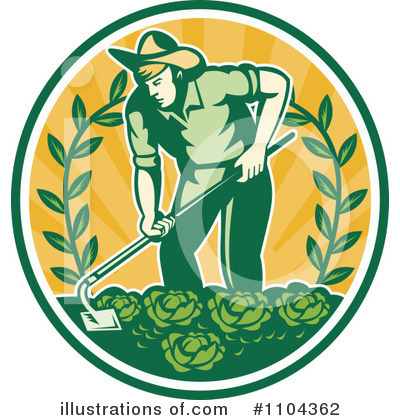 Royalty-Free (RF) Farmer Clipart Illustration by patrimonio - Stock Sample #1104362