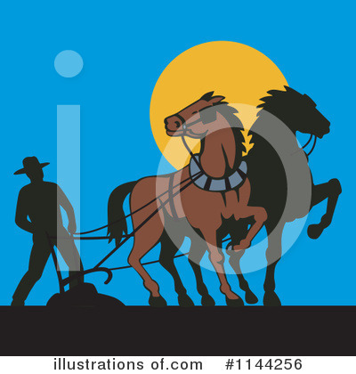 Royalty-Free (RF) Farmer Clipart Illustration by patrimonio - Stock Sample #1144256
