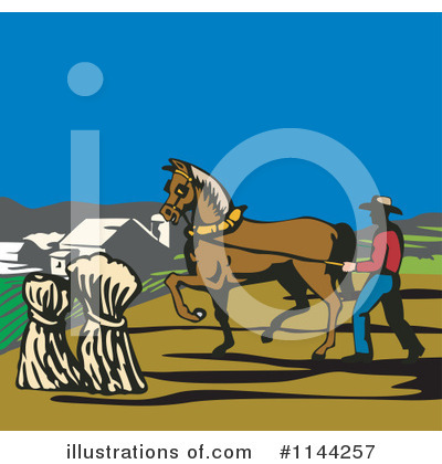 Royalty-Free (RF) Farmer Clipart Illustration by patrimonio - Stock Sample #1144257