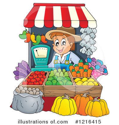 Royalty-Free (RF) Farmer Clipart Illustration by visekart - Stock Sample #1216415