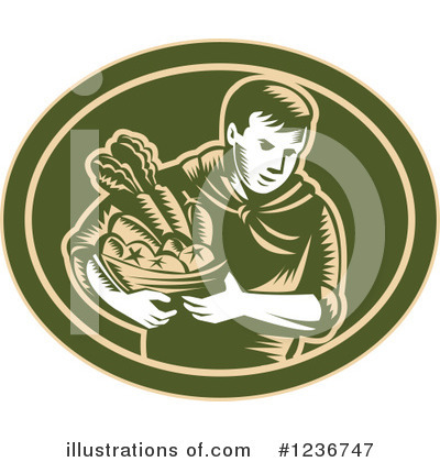 Royalty-Free (RF) Farmer Clipart Illustration by patrimonio - Stock Sample #1236747