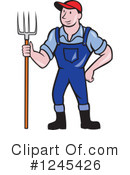 Farmer Clipart #1245426 by patrimonio